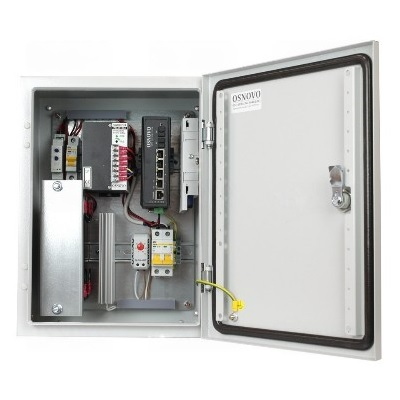Уличный коммутатор OSNOVO OS-34TB1(SW-80402/IL) Уличный управляемый (L2) коммутатор с термостабилизацией и резервным питанием на базе уличной станции OSNOVO OS-34TB1. Порты: 4 x GE (10/100/1000Base-T) с PoE (до 30W) + 2