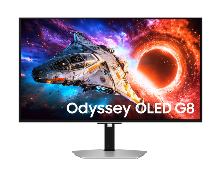 Монитор Samsung 32" Odyssey OLED G80SH S32HG802SI OLED 16:9 3840x2160x240Hz 0,03ms 300cd 1,5М:1 1,07 млрд 178/178 DP; 2xHDMI; USB-C (98Вт) 2xUSB3.2 Gen1 Tilt Swiv HAS Pivot БП внешн VESA Silver