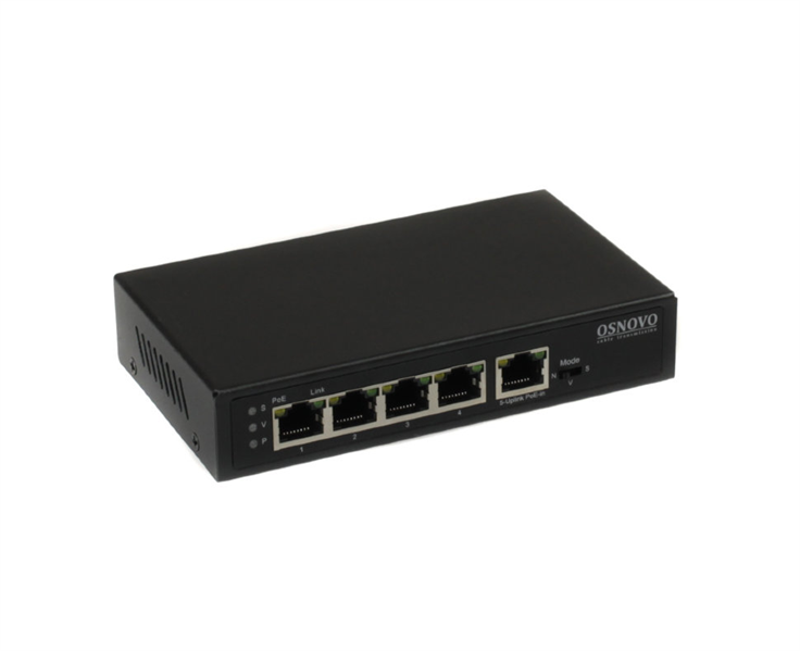 PoE Коммутатор/удлинитель OSNOVO SW-8050/D PoE Коммутатор/удлинитель Gigabit Ethernet на 5 портов c питанием по PoE. Расстояние передачи данных + PoE - 100м. Порты: 4 х GE (10/100/1000 Base-T) с поддержкой PoE PoE Коммутатор/удлинитель OSNOVO SW-8050/D PoE Коммутатор/удлинитель Gigabit Ethernet на 5 портов c питанием по PoE. Расстояние передачи данных + PoE - 100м. Порты: 4 х GE (10/100/1000 Base-T) с поддержкой PoE