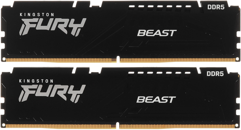 Оперативная память Kingston 64GB 5600MT/s DDR5 CL36 DIMM (Kit 2*32Gb) FURY Beast Black EXPO Оперативная память Kingston 64GB 5600MT/s DDR5 CL36 DIMM (Kit 2*32Gb) FURY Beast Black EXPO