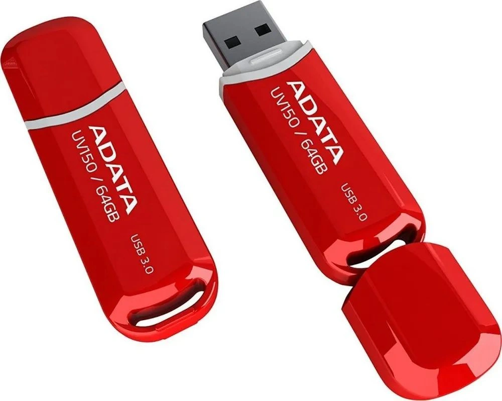 USB накопитель ADATA DashDrive UV150 AUV150-64G-RRD USB 3.0, 64GB R35/W10, Red, Retail (799307) USB накопитель ADATA DashDrive UV150 AUV150-64G-RRD USB 3.0, 64GB R35/W10, Red, Retail (799307)