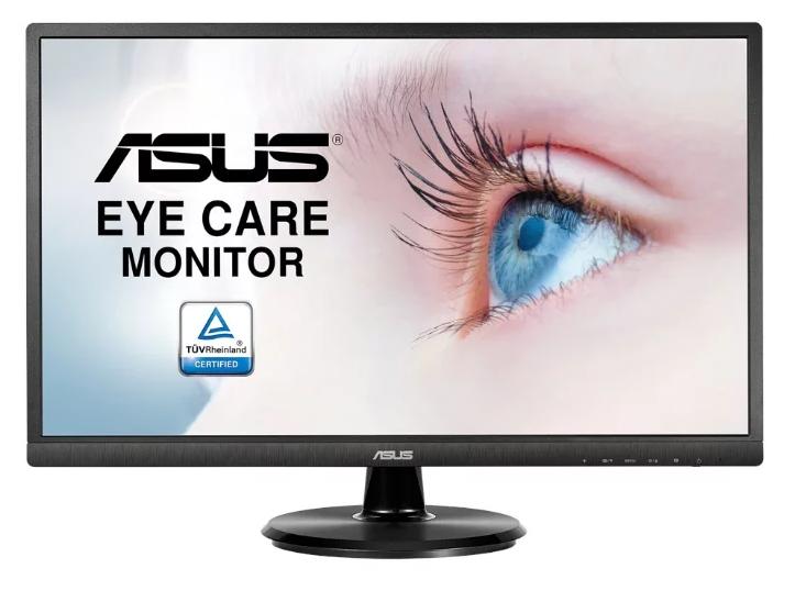 Монитор ASUS 23.8" VA249HE VA LED, 1920x1080, 5ms, 250cd/m2, 178°/178°, 3000:1 (100Mln:1), D-Sub, HDMI, 75Hz, Tilt, Blue Light Filter & Flicker free, VESA, Black, 90LM02W1-B02370 3 years