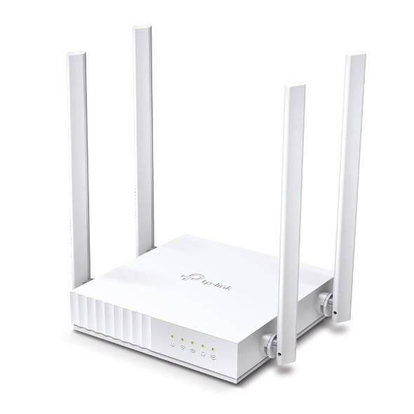  TP-Link Archer C24, AC750 Двухдиапазонный Wi Fi роутер, до 300 Мбит/с на 2,4 ГГц + до 433 Мбит/с на 5 ГГц, 4 антенны, 1 порт WAN 10/100 Мбит/с + 4 порта LAN 10/100 Мбит/с