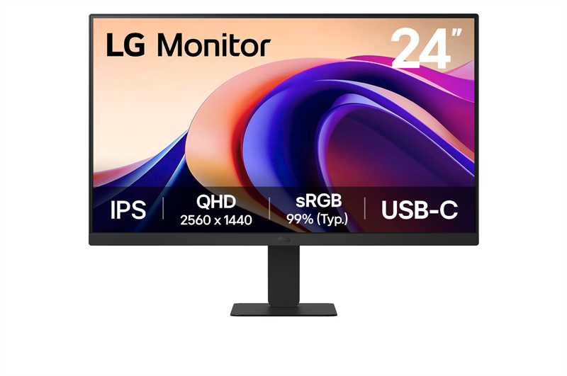 Монитор 23,8" LG 24U631A-B, IPS, 2560 x 1440, 5ms , 250cd, 100Hz, HDMI+USB-C, black, Ex