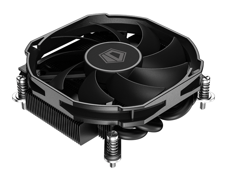 Кулер для процессора ID-COOLING IS-30i BLACK LGA1700/1200/115X низкопрофильный высота 30mm (36шт/кор, TDP 100W, PWM, 4 тепл.трубки прямого контакта, FAN 92mm) BOX