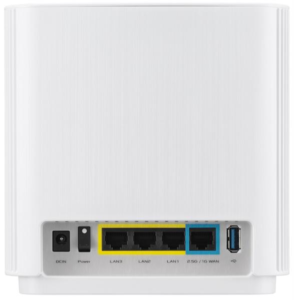 Роутер ASUS XT9 (W-1-PK)//1 access point, 802.11b/g/n/ac/ax, 574 + 4804Mbps, 2,4 + 5 gGz, white ; 90IG0740-MO3B60