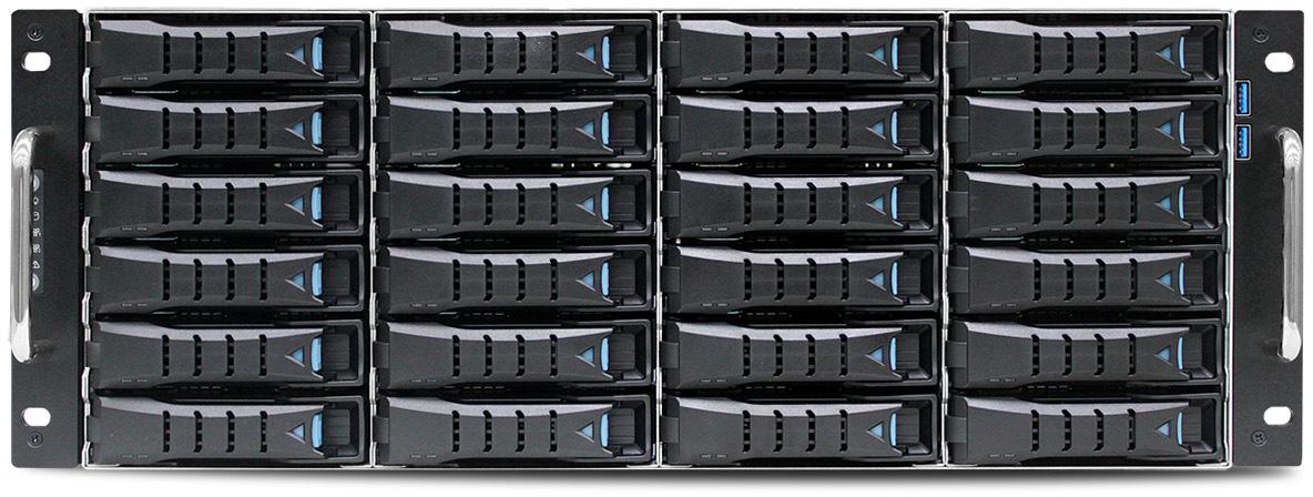 Серверная платформа AIC Storage Server 4U XP1-S401VG02 noCPU(2)2nd Gen Xeon Scalable/TDP 140W/ no DIMM(12)/ 24x3,5''+ 2x2,5''/ 2x10GB SFP+/ 2 x16 slots(FHHL)/ 3 x8 slots(FHHL)/2x1200W