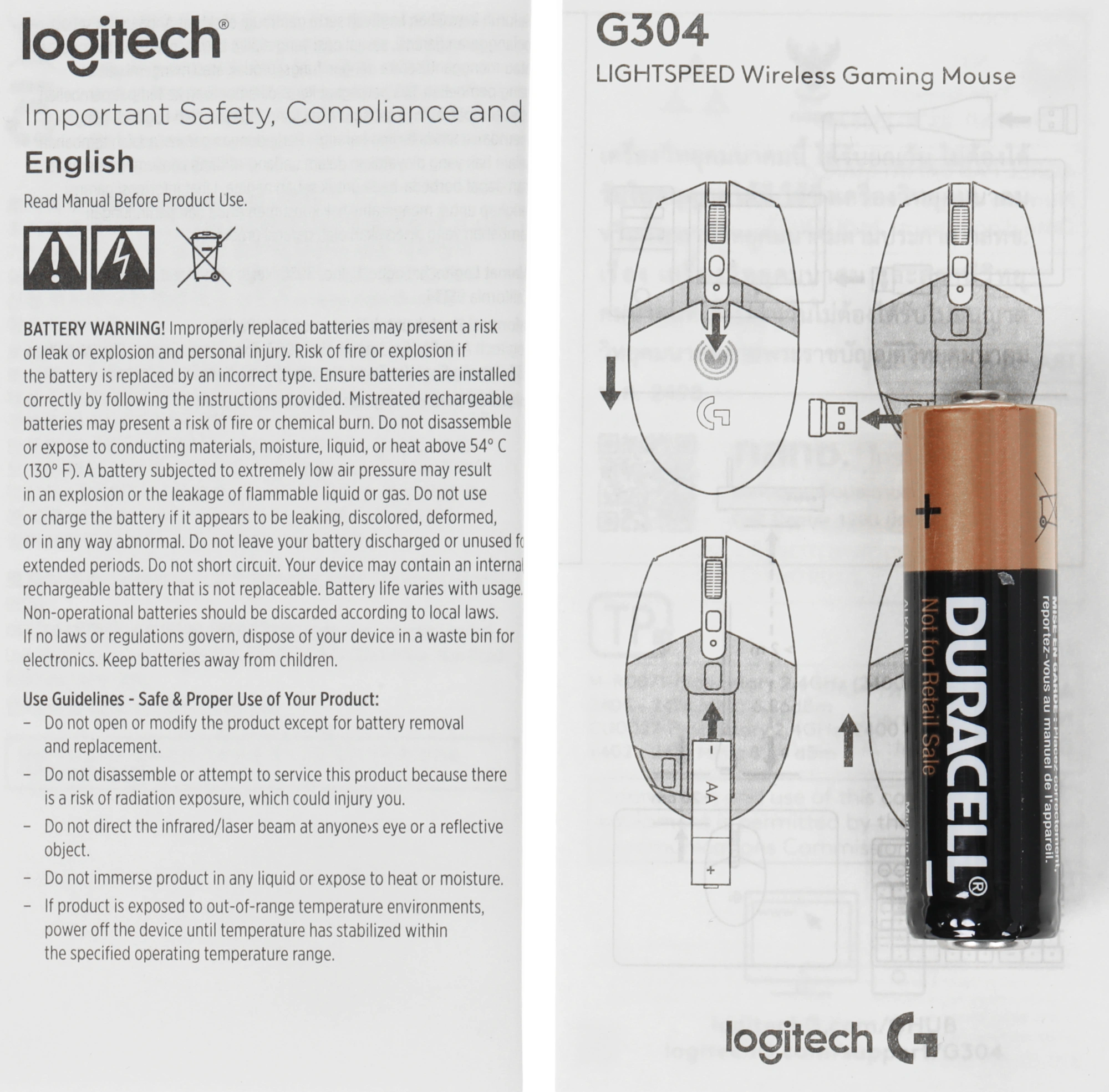 Мышь Logitech G304 Lightspeed Wireless Gaming Mouse Black
