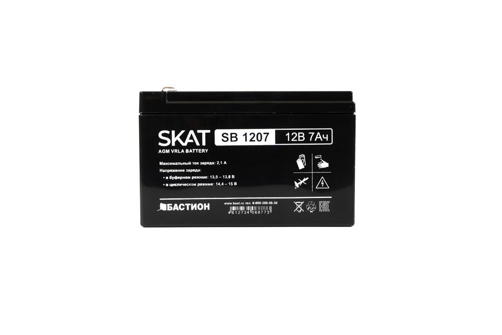 (2533) Бастион SKAT SB 1207 АКБ СК 12В/7 Ач/F1/Срок службы — 6 лет