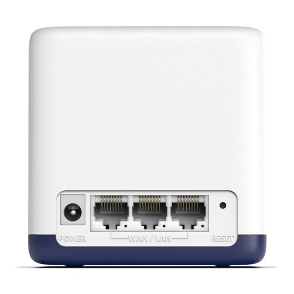  MERCUSYS AC1900 Домашняя Mesh Wi-Fi система, до 600 Мбит/с на 2,4 ГГц + до 1300 Мбит/с на 5 ГГц, 3 встроенные антенны, по 3 гигабитных порта на каждом устройстве (автоопределение WAN/LAN)