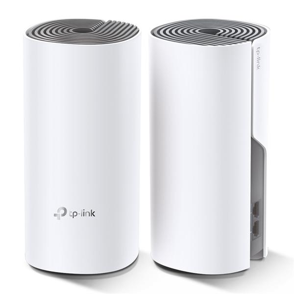  TP-Link Deco E4(2-pack), AC1200 Домашняя Mesh Wi-Fi система, 2 устройства, до 300 Мбит/с на 2,4 ГГц + до 867 Мбит/с на 5 ГГц, 2 встр. антенны, 2x10/100 Мбит/с (автоопределение WAN/LAN)