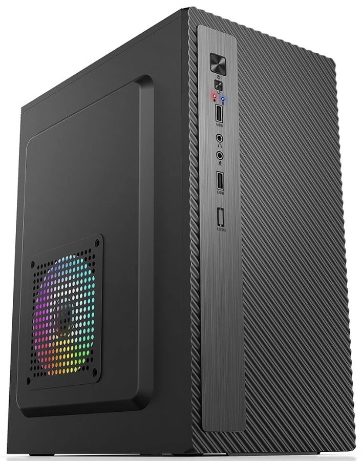 Корпус Accord ACC-2053B черный без БП mATX 1x80mm 1x120mm 2xUSB2.0 audio