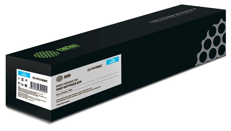 Картридж лазерный Cactus CS-PH7800C 106R01570 голубой (17200стр.) для Xerox Phaser 7800 Картридж лазерный Cactus CS-PH7800C 106R01570 голубой (17200стр.) для Xerox Phaser 7800