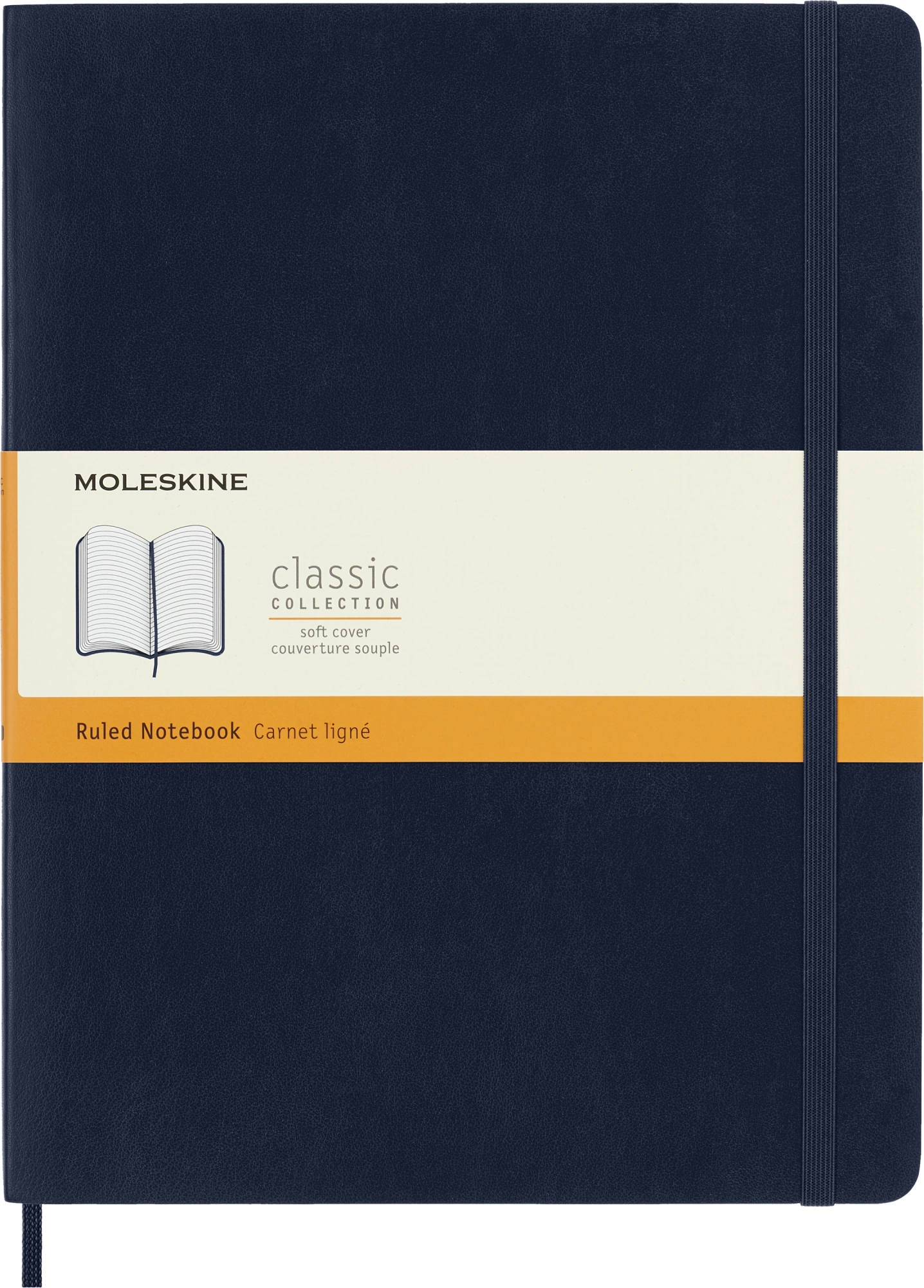Блокнот Moleskine CLASSIC SOFT QP621B20 XLarge 190х250мм 192стр. линейка мягкая обложка синий сапфир