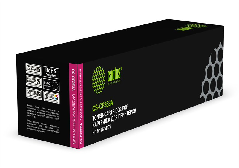 Картридж лазерный Cactus CS-CF353A CF353A пурпурный (1000стр.) для HP M176/M177 Картридж лазерный Cactus CS-CF353A CF353A пурпурный (1000стр.) для HP M176/M177