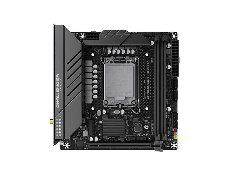 Материнская плата MAXSUN MS-Challenger H810ITX WIFI, H810, LGA1851, 2*DDR5, 2*SATA3, 2*M.2, USB 3.2, USB 2.0, 1*PCIEx16, HDMI+DP, ITX