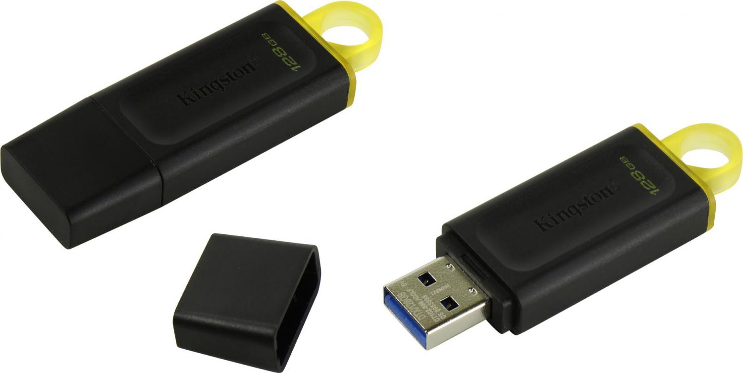Носитель информации Kingston Flash Drive 128GB USB3.2 Gen1 DataTraveler Exodia (Black + Yellow)