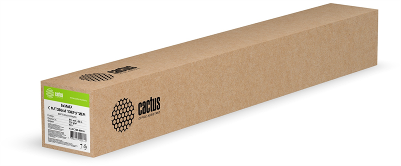 Бумага Cactus CS-PC120-91430 36"(A0) 914мм-30м/120г/м2/белый матовое универсальная (с покрытием) втулка:50.8мм (2") Бумага Cactus CS-PC120-91430 36"(A0) 914мм-30м/120г/м2/белый матовое универсальная (с покрытием) втулка:50.8мм (2")