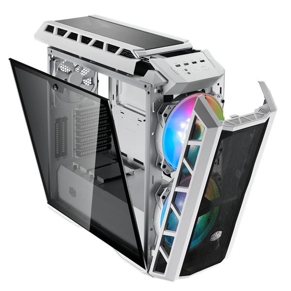 Корпус Cooler Master MasterCase H500P Mesh White, USB3.0x2, USB2.0x2, 2x200 ARGBFan, 1x140Fan, Full Tower, w/o PSU