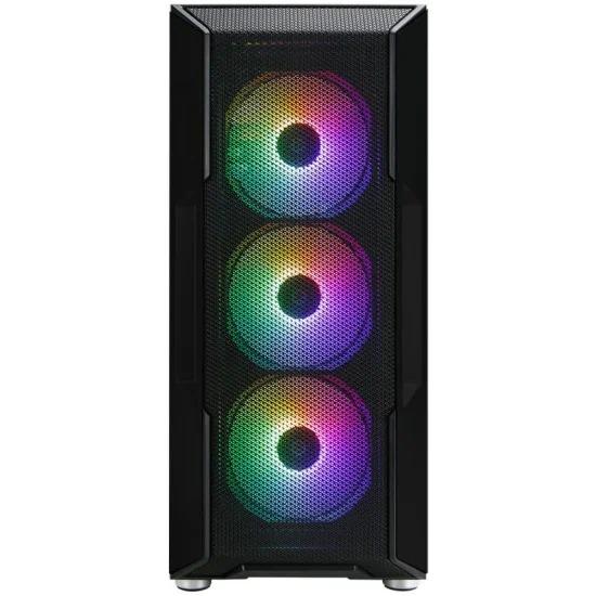 Корпус ZALMAN I3 NEO BLACK, ATX, BLACK, FRONT MESH, WINDOW, 2x3.5", 3x2.5", 1xUSB2.0, 2xUSB3.0, FRONT 3x120mm RGB, REAR 1x120mm RGB (существенное повреждение коробки)