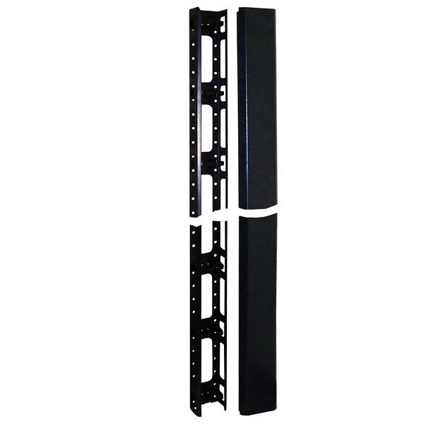  Кабельный органайзер вертикальный, 47U, для шкафов серии Business шириной 800 и однорамных стоек, металл, черный