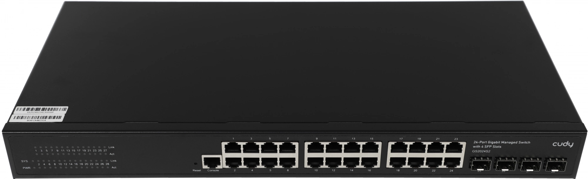 Коммутатор CUDY GS2024S2 24-Port Layer 2 Managed Gigabit Switch with 4 Gigabit SFP Slots 24-Port Layer 2 Managed 10/100/1000M Switch, 24 Gigabit Ethernet ports + 4 Gigabit SFP ports + 1 management port, backplane bandwidth 56Gbps Коммутатор CUDY GS2024S2 24-Port Layer 2 Managed Gigabit Switch with 4 Gigabit SFP Slots 24-Port Layer 2 Managed 10/100/1000M Switch, 24 Gigabit Ethernet ports + 4 Gigabit SFP ports + 1 management port, backplane bandwidth 56Gbps