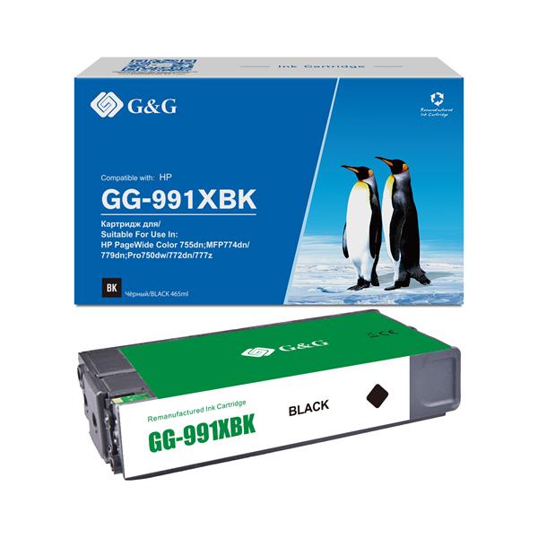 Картридж Cartridge G&G 991X для HP PageWide Managed, (20 000стр.), черный (аналог X4D19AC,M0K29XC,M0K02AE)