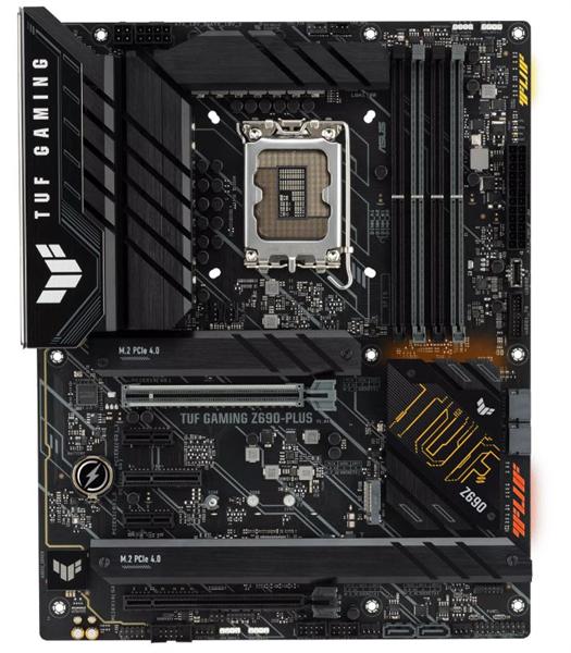 Материнская плата ASUS TUF GAMING Z690-PLUS, LGA1700, Z690, 4*DDR5, DP+HDMI, CrossFireX, SATA3 + RAID, Audio, Gb LAN, USB 3.2, COM*1 header (w/o cable), ATX; 90MB16B0-M0EAY0