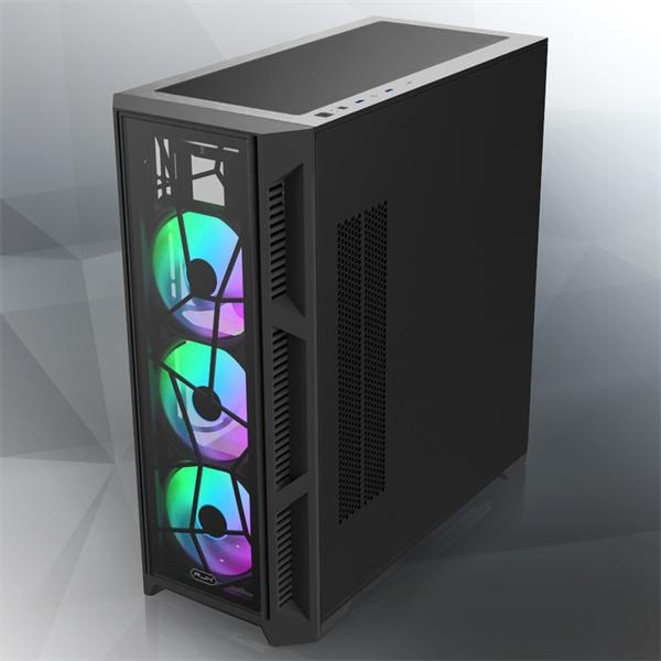 Корпус AGOS ULTRA TG4 (E-ATX; 4pcs ARGB 120x120x25mm fans pre-installed; Type C + USB3.0 port; 4.0mm Tempered glass with hinge design; 3.5 HDDx2 + 2.5 SSD/HDDx3)