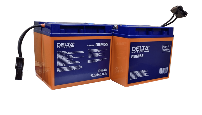 Аккумуляторная батарея DELTA сменный батарейный картридж для ИБП APC (аналог RBC55), гарантия 2 года (1114010340016)