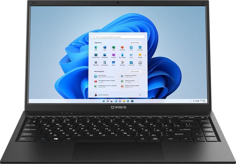 Ноутбук IRBIS 14NBC0001 14" Core i3-1115G4, 14"LCD 1920*1080 IPS , 8+512GB SSD, AC wifi, camera: 2MP, 5000mha, black metal case, backlight keyboard, Type-c, Win 11 Pro