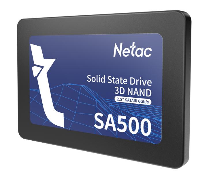 Ssd накопитель Netac SSD SA500 128GB 2.5 SATAIII 3D NAND, R/W up to 500/400MB/s, TBW 60TB, 3y wty