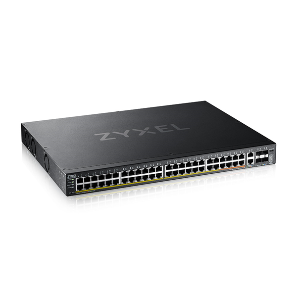 Коммутатор L3 Access Zyxel NebulaFlex Pro XGS2220-54FP, rack 19", 48xRJ-45: 1G PoE+ (8 из них PoE++), 2xRJ-45: 1/2.5/5/10G PoE++, 4xSFP+, бюджет PoE 960 Вт
