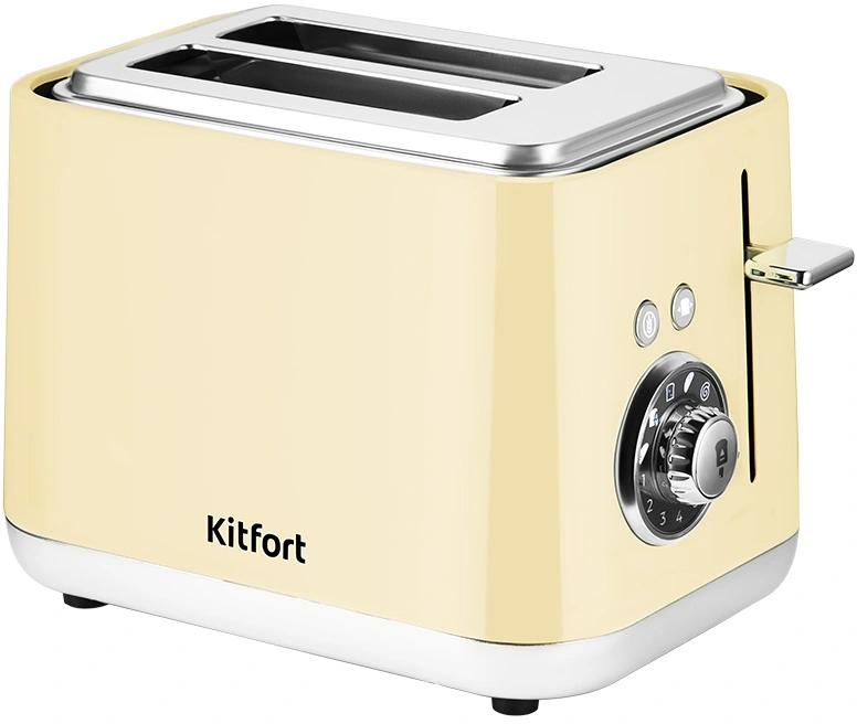 Тостер Kitfort КТ-6558 815Вт бежевый/стальной Тостер Kitfort КТ-6558 815Вт бежевый/стальной