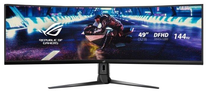 Монитор ASUS 49" ROG Strix XG49VQ VA LED изогнутый 3840x1080, 4ms, 450cd/m2, 178°/178°, 3000:1, HDMI*2, DP, USB-Hub, 144Hz, HDR, MM, FreeSync, Tilt, Swivel, HAS, VESA, Black, 90LM04H0-B01170 3 years