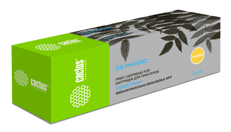 Картридж лазерный Cactus CS-PH6500C 106R01601 голубой (2500стр.) для Xerox Phaser 6500/WorkCentre 6505 Картридж лазерный Cactus CS-PH6500C 106R01601 голубой (2500стр.) для Xerox Phaser 6500/WorkCentre 6505
