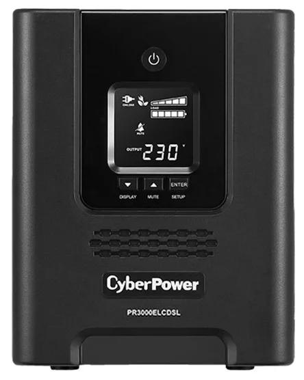 Источник бесперебойного питания CyberPower PR3000ELCDSL Line-Interactive 3000VA/2700W USB/RS-232/EPO/SNMPslot (8 IEC С13, 1 IEC C19)