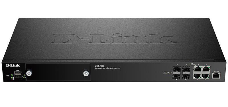 Коммутатор D-Link DWC-2000/A2A, PROJ WLAN Controller with  4 100/1000Base-T/combo-SFP ports, manage up to 64/256 Unified APs.4x 10/100/1000 BASE-T GE/SFP Ports, 2x USB 2.0 Ports, Slot for hard disk drive module