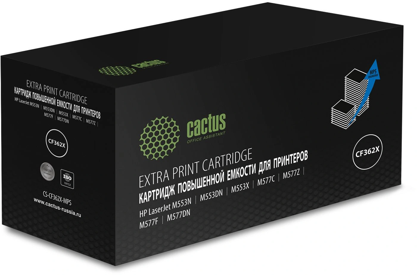 Картридж лазерный Cactus CS-CF362X-MPS CF362XX желтый (18000стр.) для HP CLJ M552dn/M553dn/M553N/M553x Картридж лазерный Cactus CS-CF362X-MPS CF362XX желтый (18000стр.) для HP CLJ M552dn/M553dn/M553N/M553x