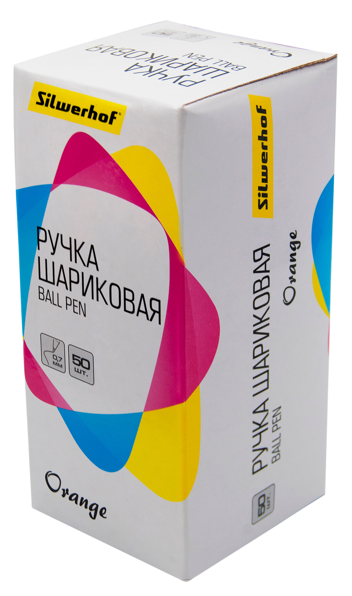 Ручка шариков. Silwerhof Orange d=0.7мм син. черн. одноразовая ручка линия 0.5мм шестигр.