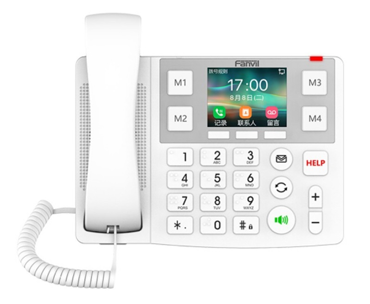 IP-телефон Fanvil Care Series IP Phone3.5" 320 x 240-pixel color display2 SIP Line4 Quick KeyBig ButtonWIFI 2.4GHz & 5GHzHAC HandsetG.722, OpusSOS ButtonDesktop Stand/Wall Mountable(optional)