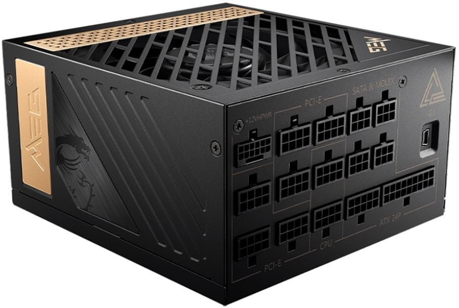 Блок питания MSI MEG Ai1300P PCIE5, 1300W, 80+ Platinum, полностью модульный, ATX 3.1, PCIE 5.1, RTL