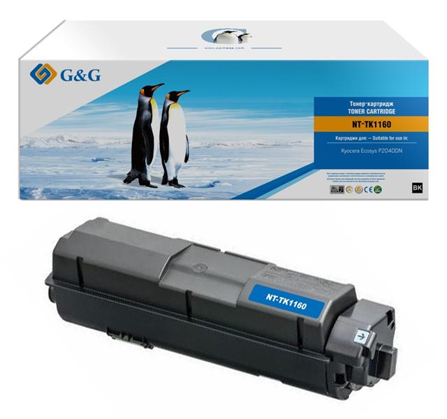 Тонер-картридж G&G toner cartridge for Kyocera P2040dn/P2040dw 7 200 pages with chip TK-1160  1T02RY0NL0