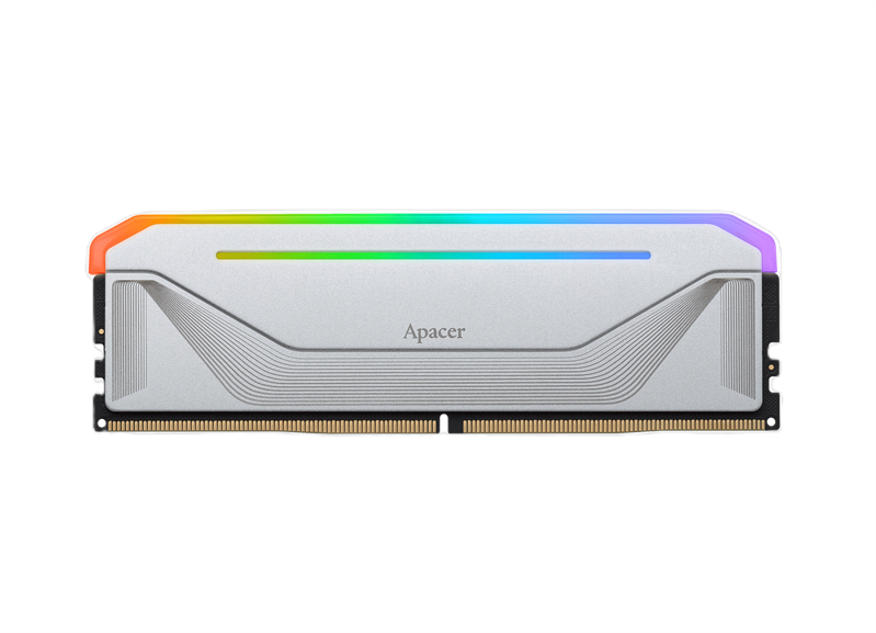 Оперативная память Apacer DDR5 32GB 6400MHz DIMM NOX RGB White Gaming Memory CL32 1.4V (Retail) 2048*8 Heat Sink (Retail) 3 years (AH5U32G64C552NWAA-1)