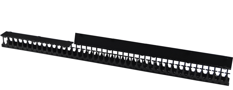  Вертикальный органайзер 42U с пластиковыми пальцами глубиной 149 мм, для шкафов LANMASTER DCS шириной 800 мм, 2 шт. в комплекте, черный