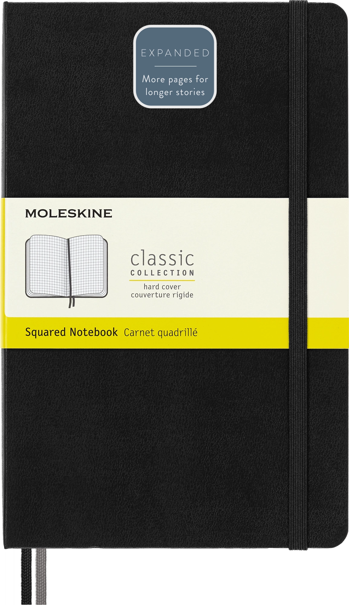 Блокнот Moleskine CLASSIC EXPENDED QP061EXP Large 130х210мм 400стр. клетка твердая обложка черный Блокнот Moleskine CLASSIC EXPENDED QP061EXP Large 130х210мм 400стр. клетка твердая обложка черный