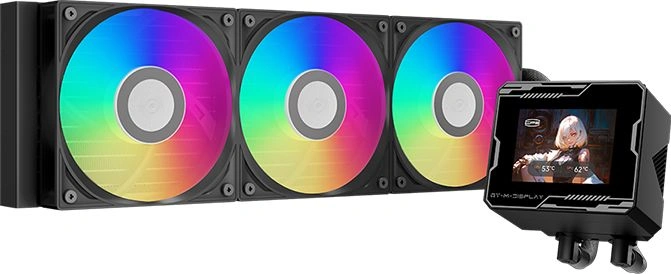 Система водяного охлаждения PcCooler GT360M Display ARGB Soc-AM5/AM4/1200/1700/1851 черный 4-pin 15-33.7dB Al LCD 310W Ret (GT360M-BKAWXX-GL) Система водяного охлаждения PcCooler GT360M Display ARGB Soc-AM5/AM4/1200/1700/1851 черный 4-pin 15-33.7dB Al LCD 310W Ret (GT360M-BKAWXX-GL)