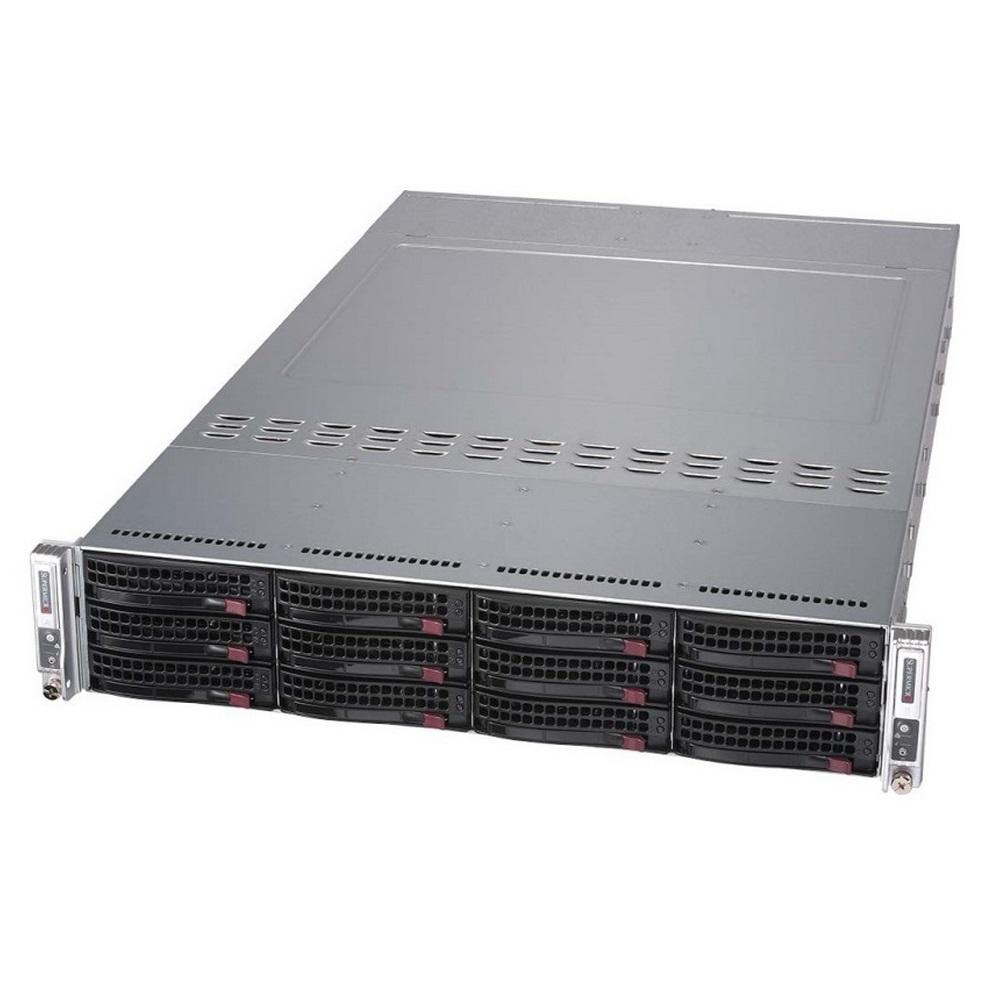 Серверная платформа Supermicro SuperServer 2U 6029TR-DTR 2xNodes noCPU(4)Scalable/TDP 70-140W/ no DIMM(16)/ SATARAID HDD(12)LFF/ 4xGE/ 2x1200W