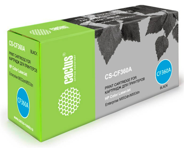 Картридж лазерный Cactus CS-CF360A CF360A черный (6000стр.) для HP CLJ M552dn/M553dn/M553N/M553x Картридж лазерный Cactus CS-CF360A CF360A черный (6000стр.) для HP CLJ M552dn/M553dn/M553N/M553x
