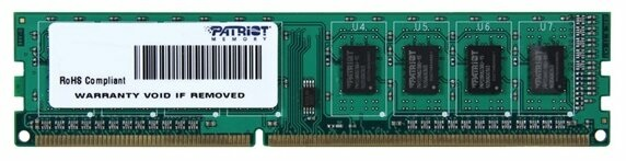 Оперативная память Patriot DDR3 DIMM 4GB 1333MHz CL9 1*4GB 9-9-9-24 1.5V (analog PSD34G13332)